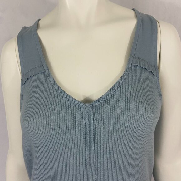 Buckle White Crow Tank Top Women's Sz M Teal Grey Sleeveless V Neck Light Casual - Picture 2 of 8